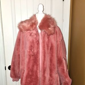 Pink fluffy coat